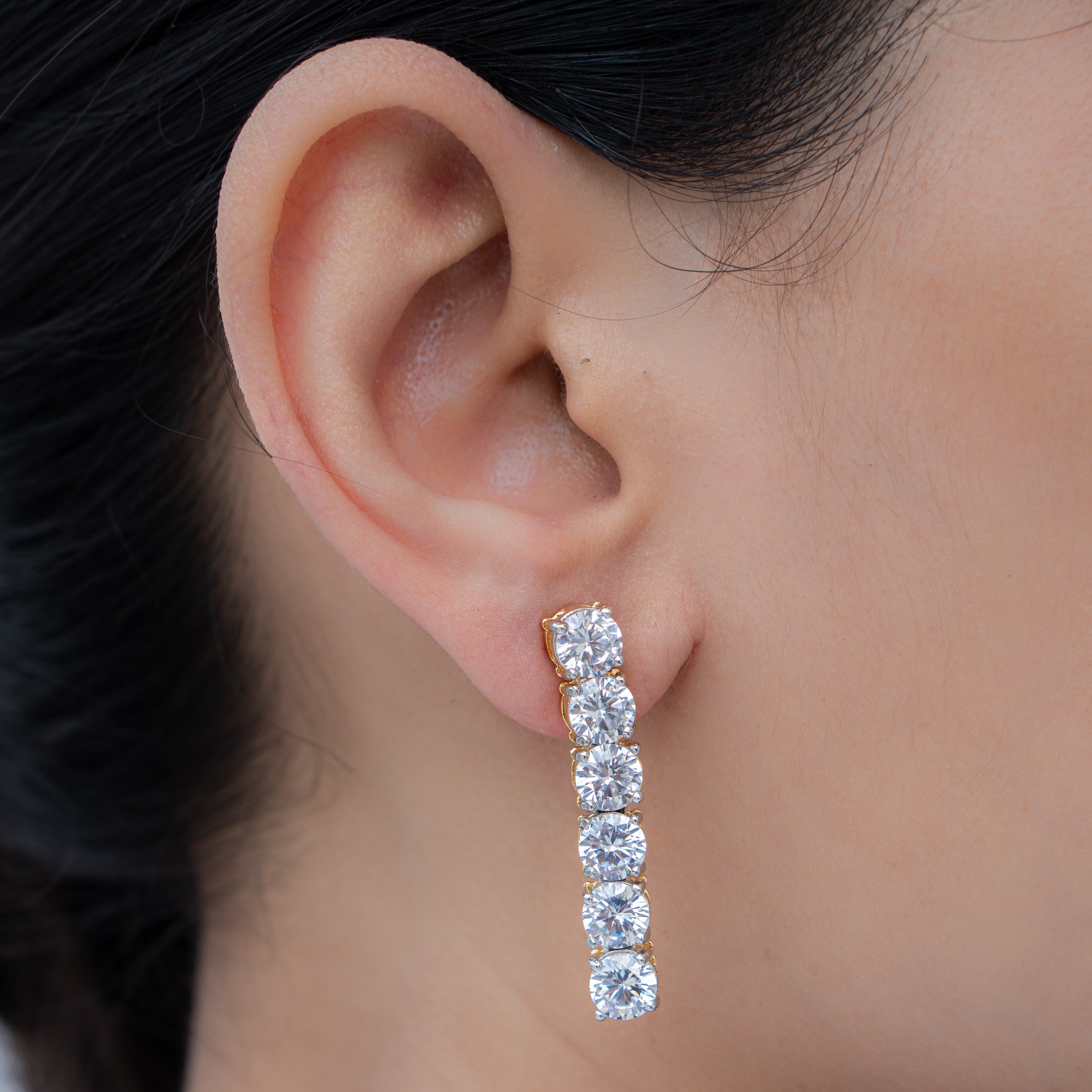 Diamond drop earrings