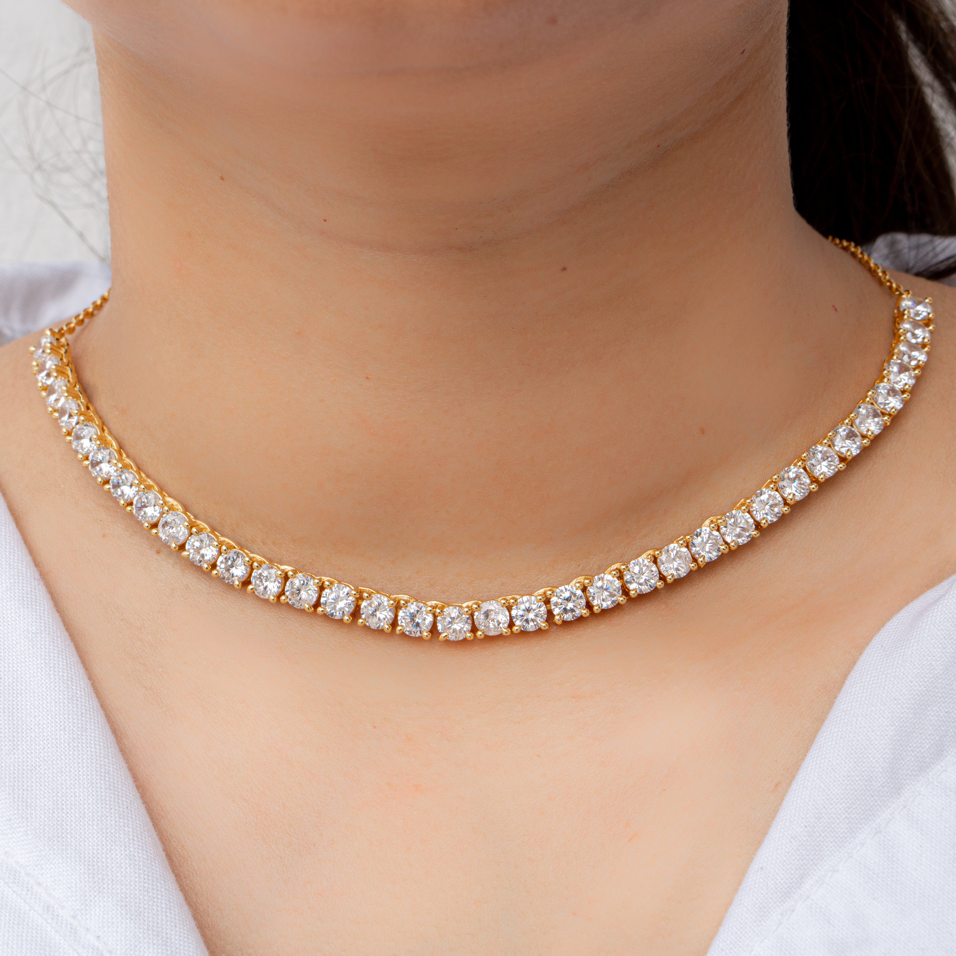 Classic tennis collar necklace