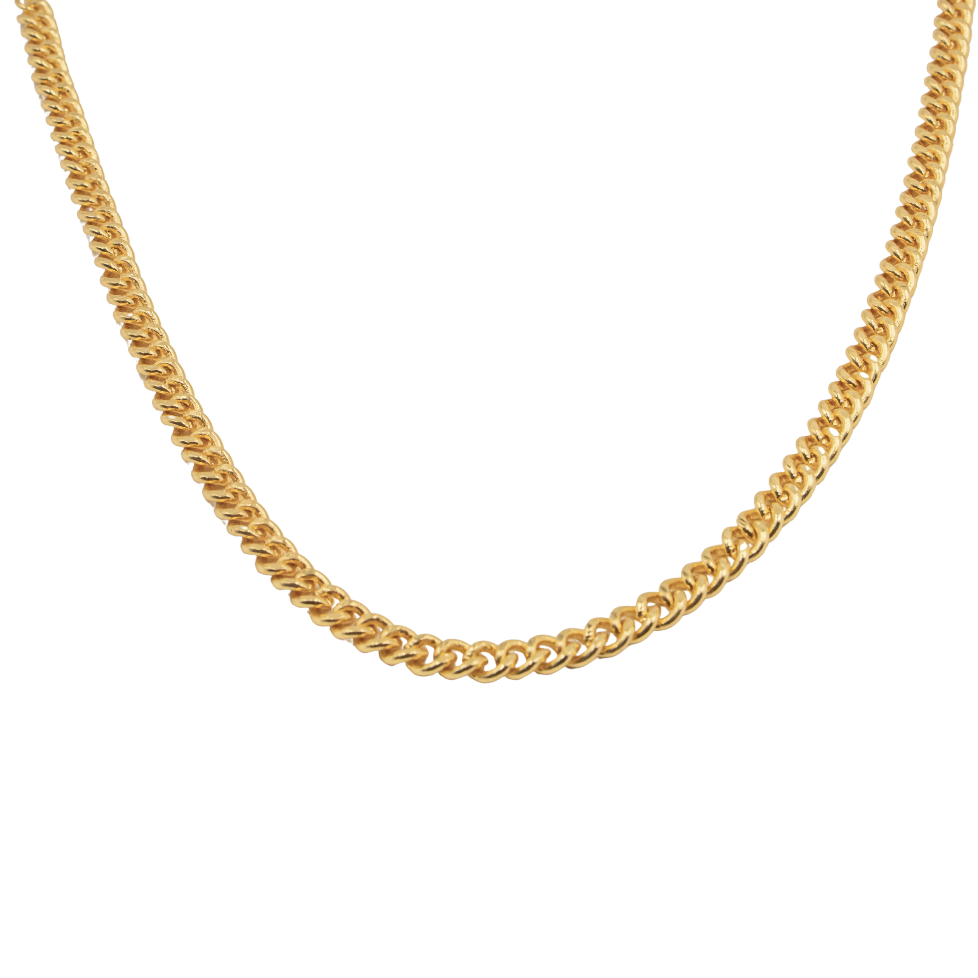 Gold cuban link necklace