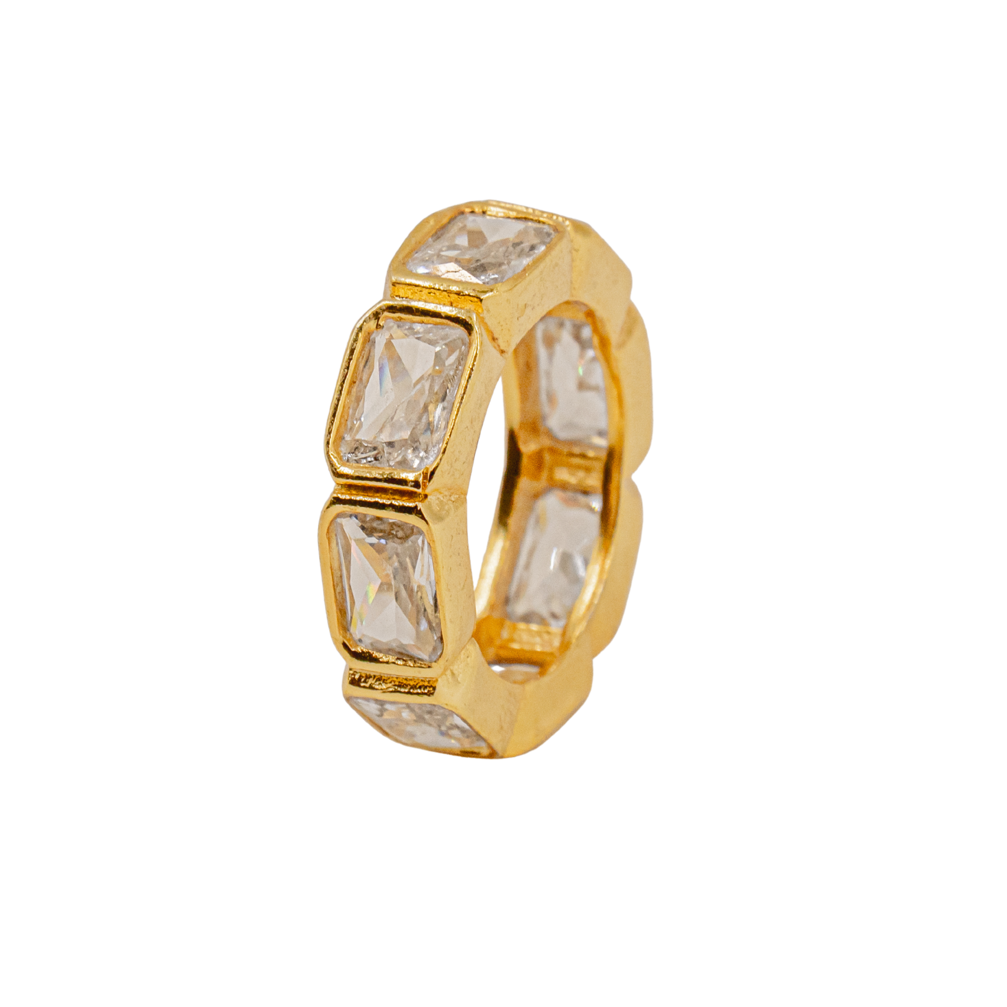 Baguette crystal ring