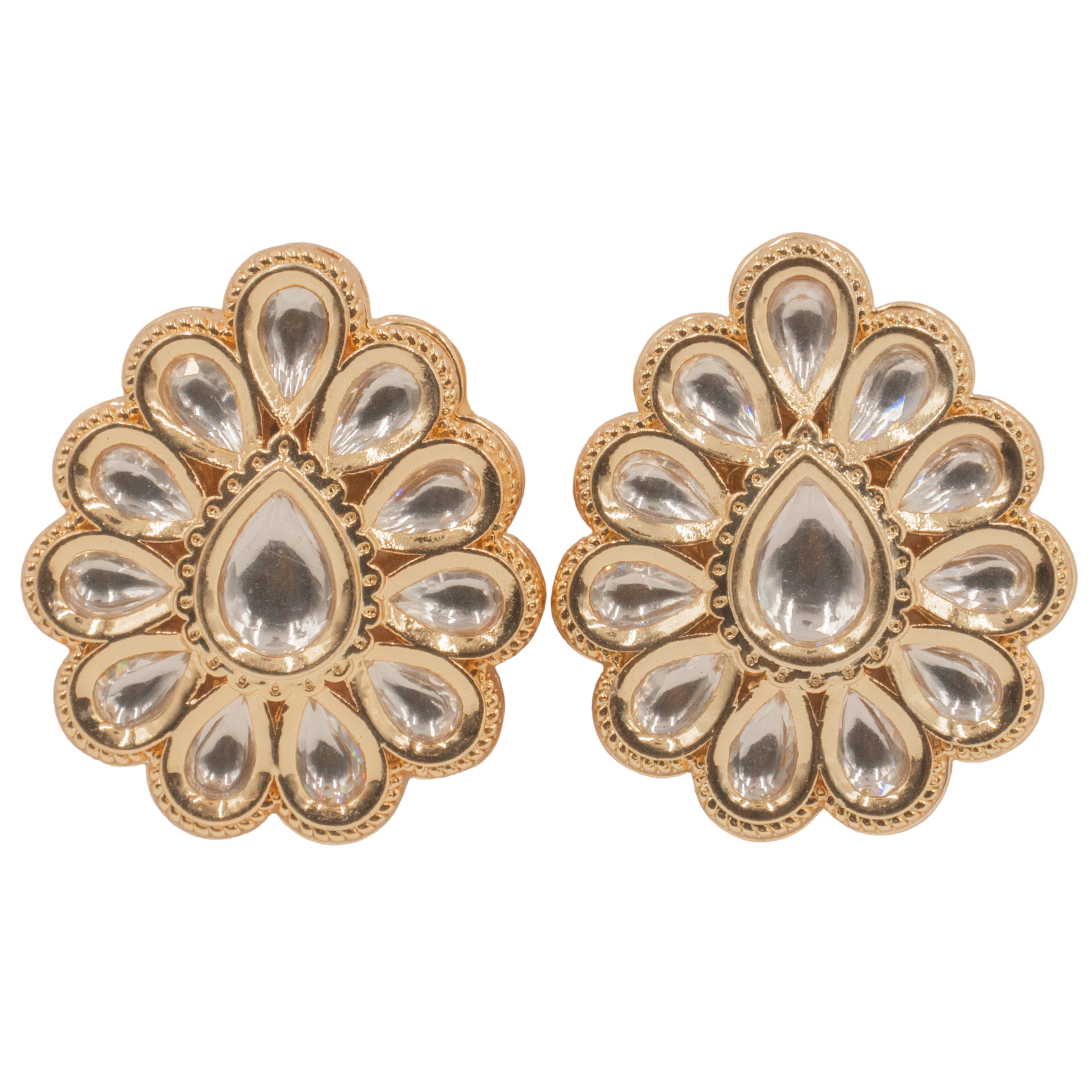Polki petal studs
