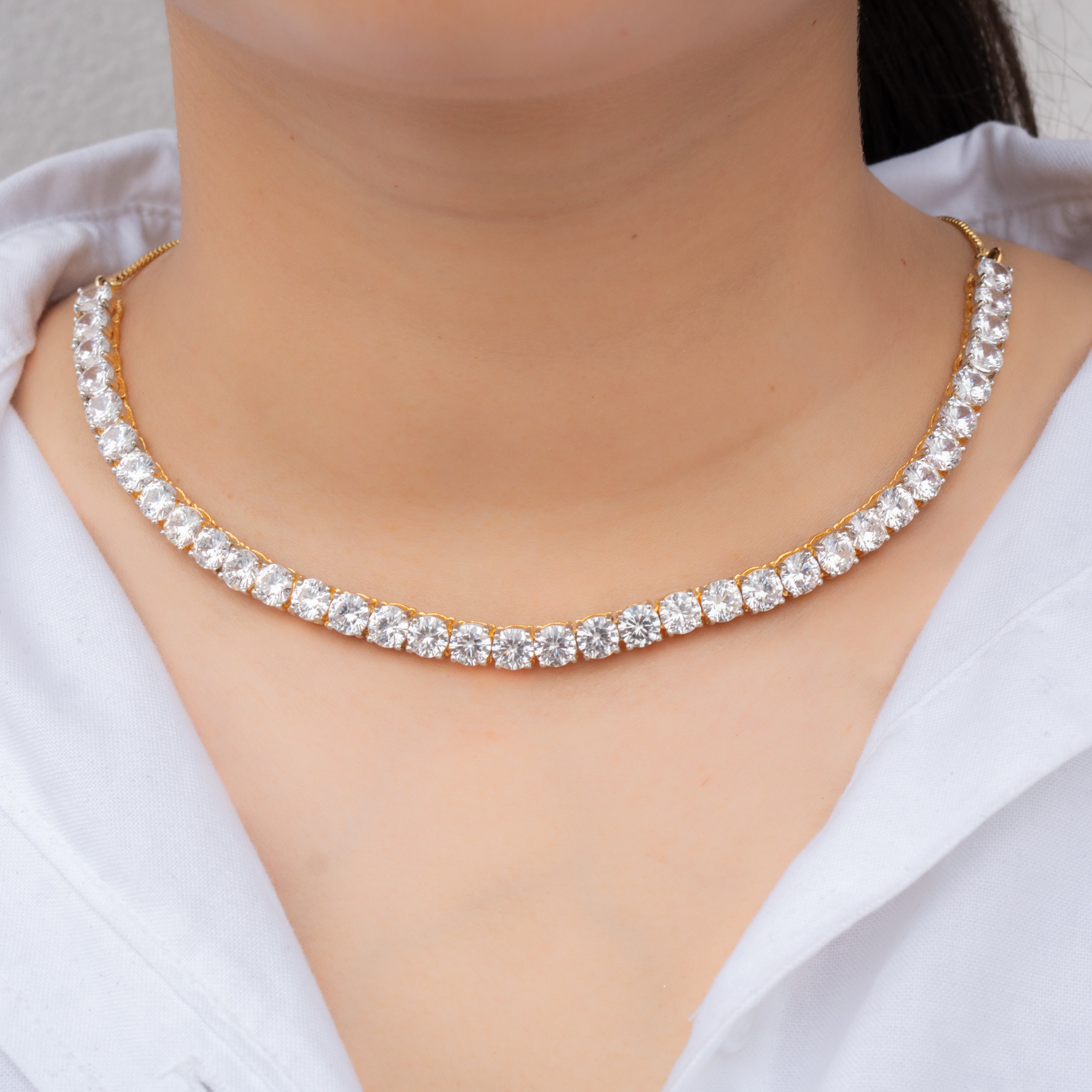 Classic tennis collar necklace