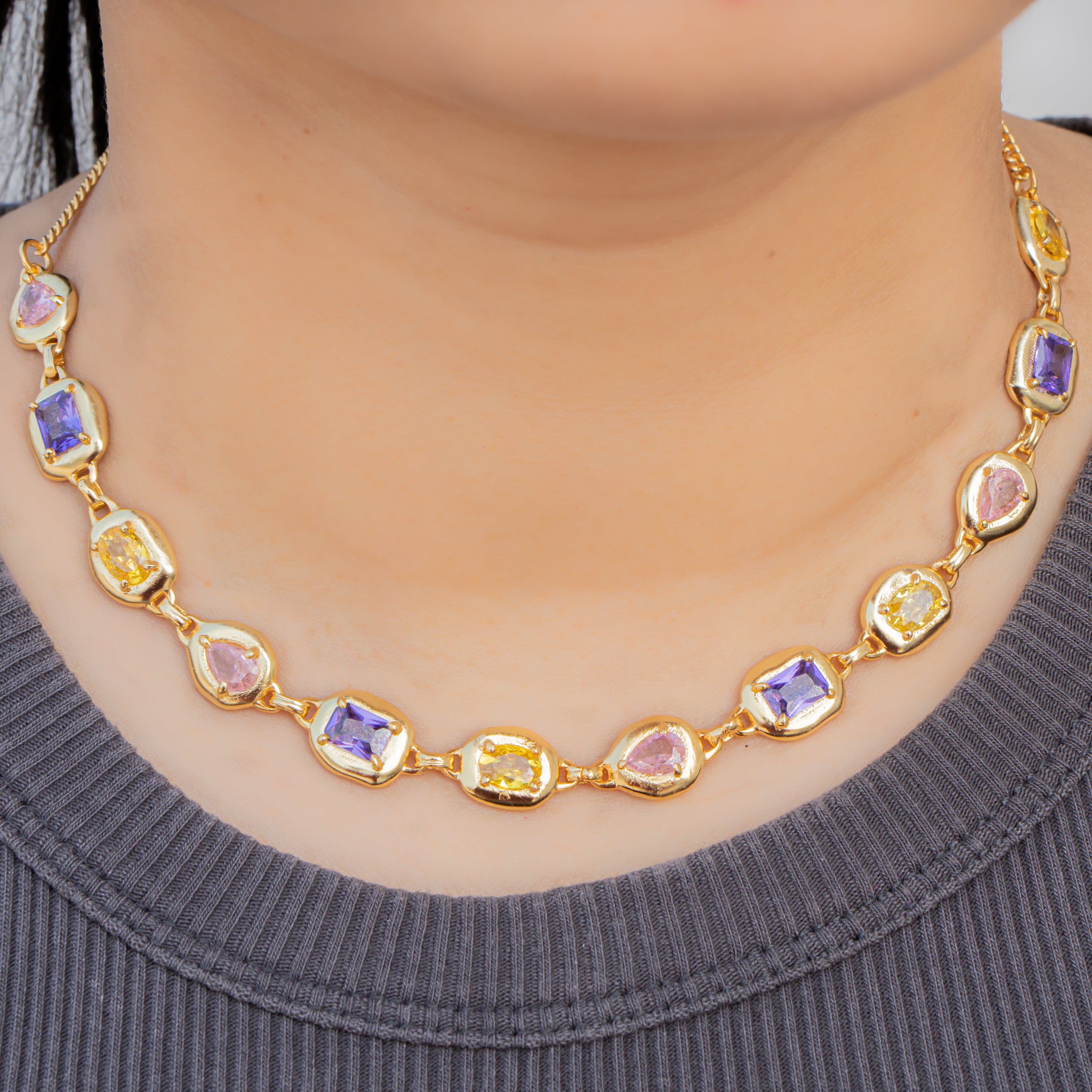 Pastel treasure necklace