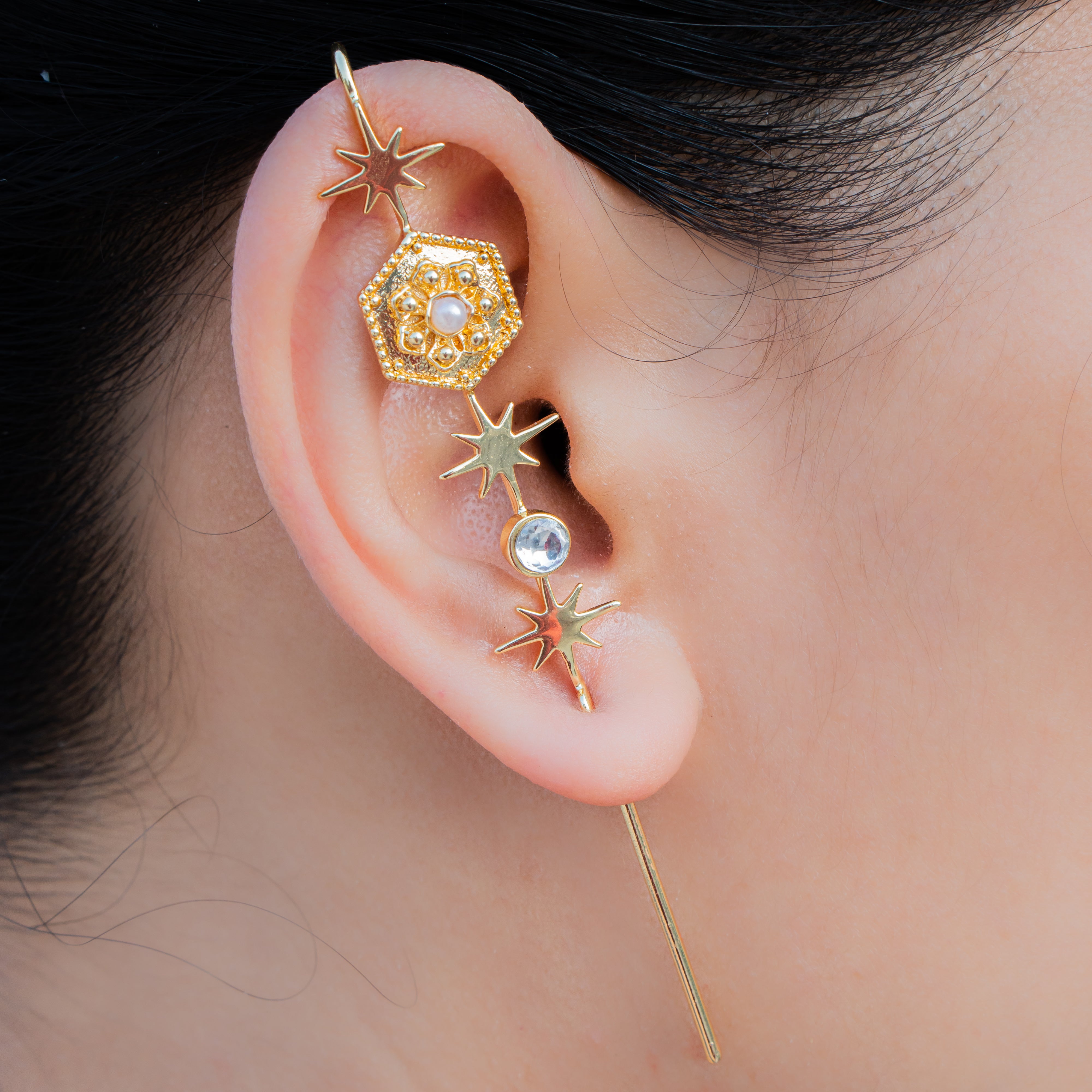Celestial path earcuffs