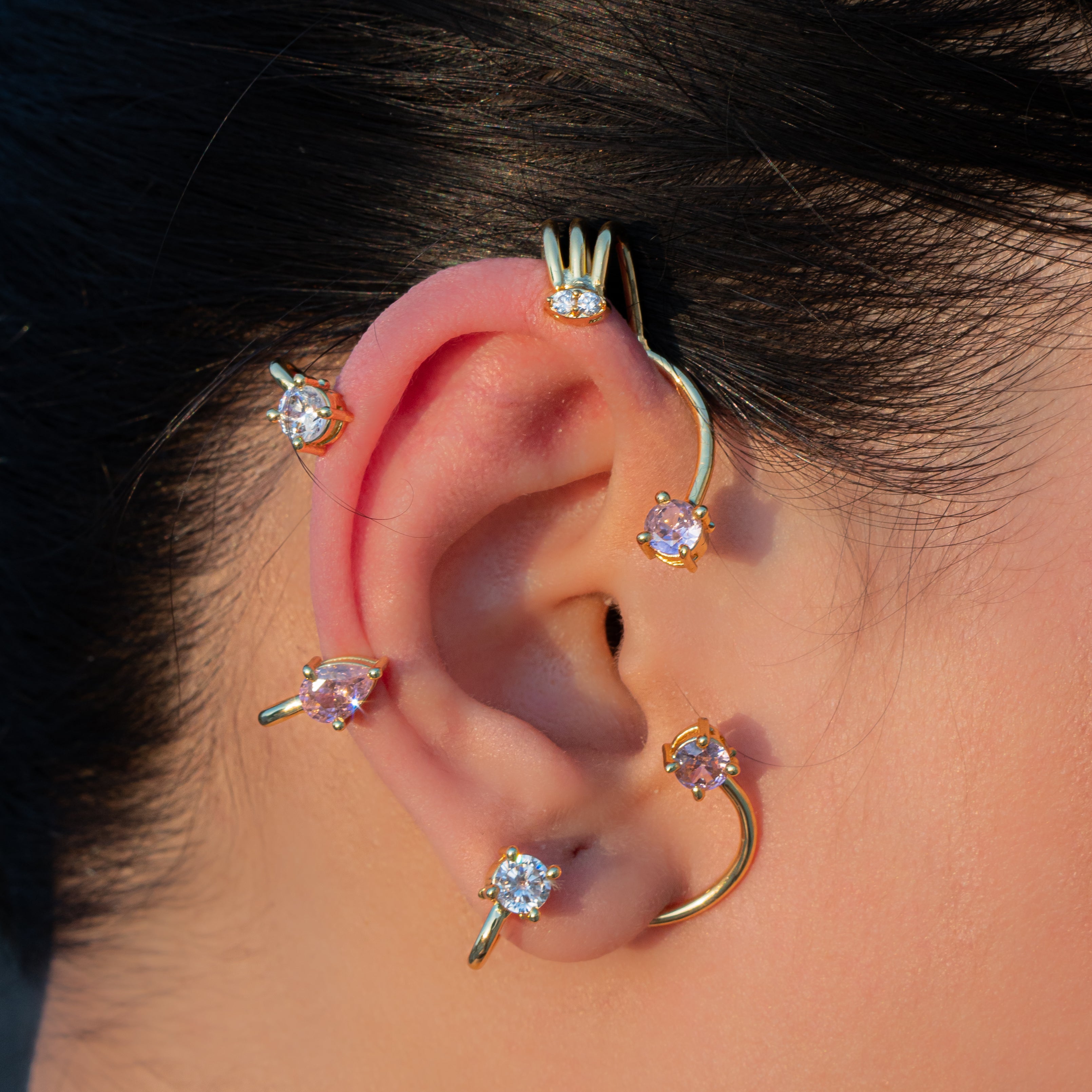 Rose sparkle earcrawler