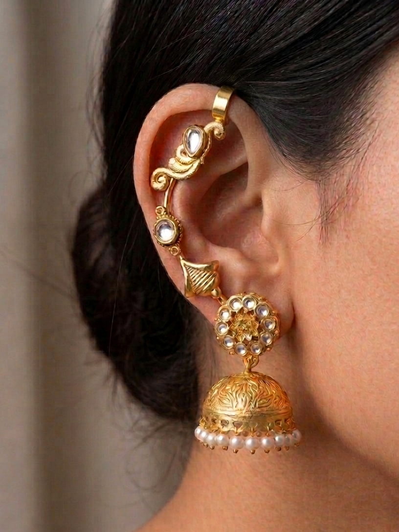 Royal heritage jhumka ear crawler