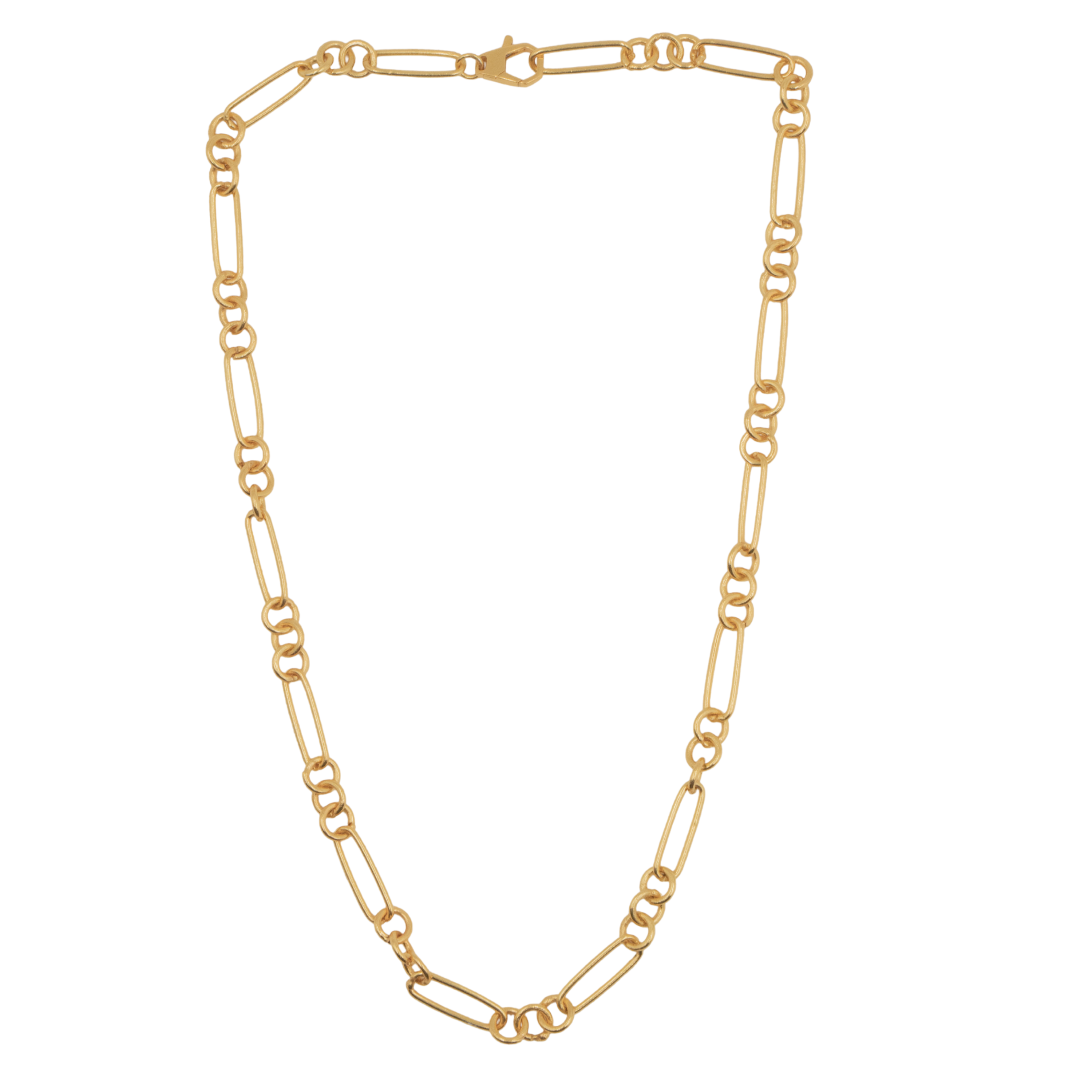 Gold link chain necklace